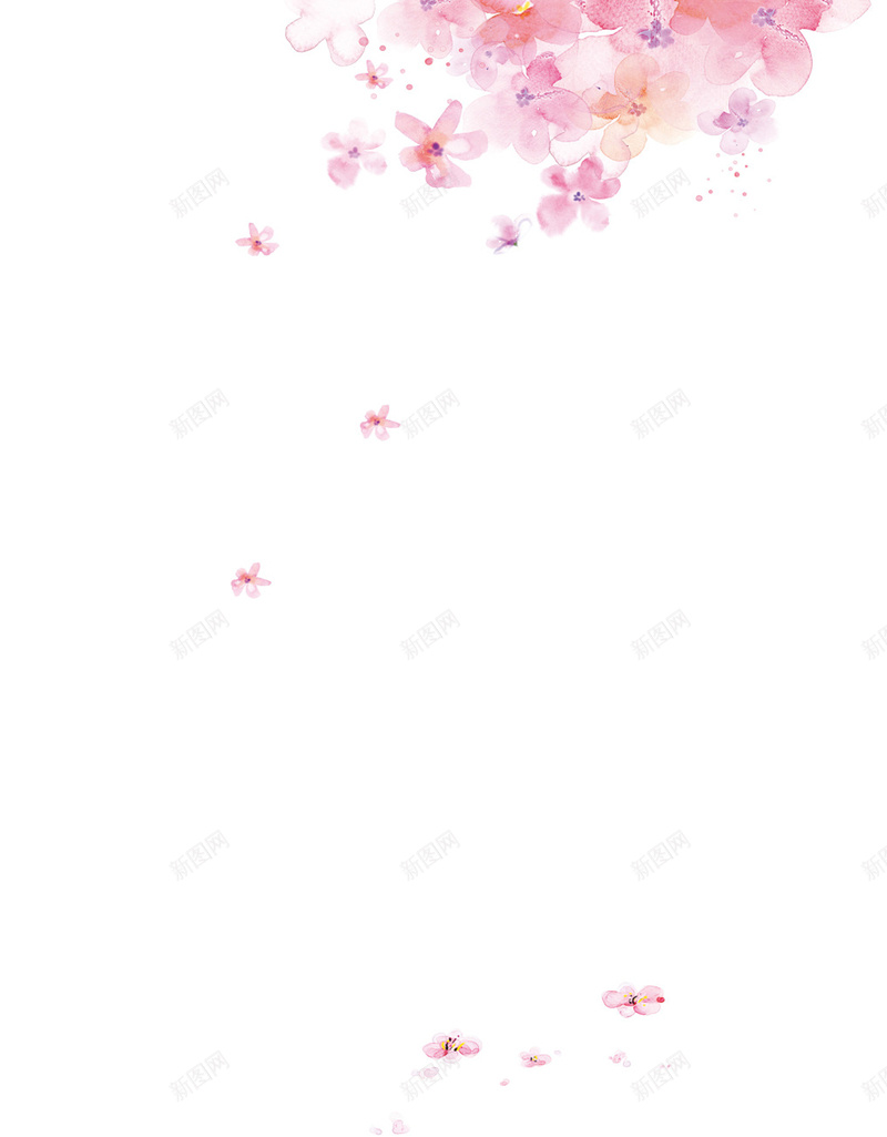 水墨粉色花朵飘散背景jpg设计背景_88icon https://88icon.com 粉色 背景 花朵 飘散