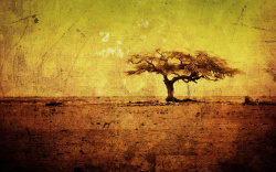 历史回忆文艺手绘复古怀旧大树背景素材高清图片