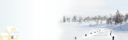 寒冷的季节冬天雪景松树banner高清图片
