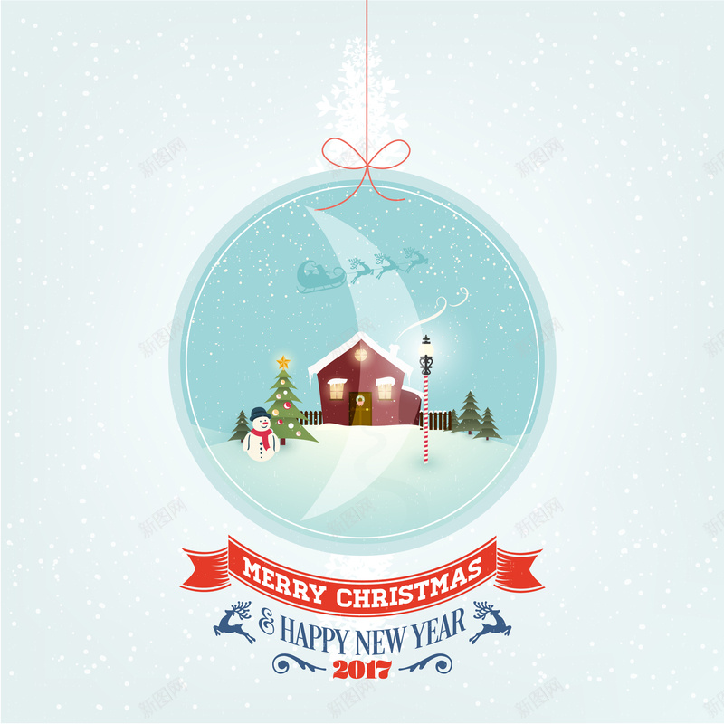 圣诞节浪漫飘雪水晶球背景素材eps设计背景_88icon https://88icon.com 圣诞节 水晶球 卡通 手绘 飘雪 飘雪背景 浪漫 挂饰 红色丝带 温馨 圣诞祝福