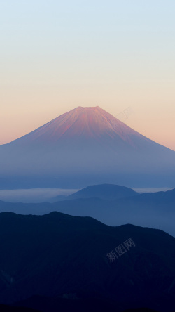 日本小素材小清新日本富士山手机端H5背景高清图片