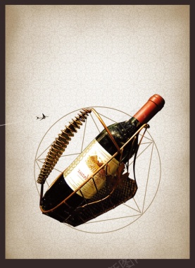 红酒文化海报背景素材背景