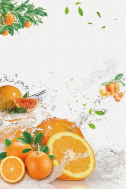橙子展架赣南脐橙绿色食品促销高清图片