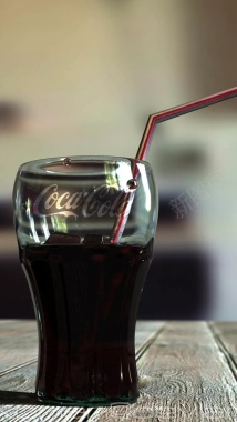 可乐玻璃杯艺术摄影H5背景背景