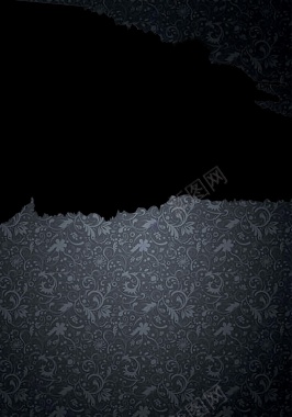 黑色撕裂的花纹背景素材背景