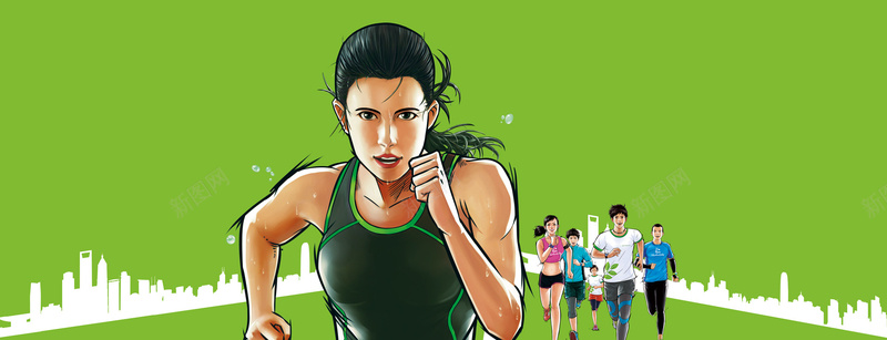 健康运动背景psd设计背景_88icon https://88icon.com 健康 运动 锻炼 绿色 彩绘 健身 全民健身 健康生活 海报banner 大气