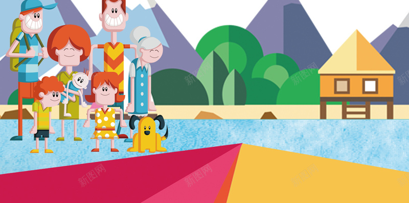 卡通扁平化欢乐自助游背景psd设计背景_88icon https://88icon.com 扁平化 自助游 卡通 欢乐 童趣 H5背景 扁平化旅游psd分层素材 旅行图片素材 手绘