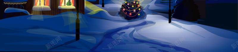 唯美卡通平安夜插画海报背景psdpsd设计背景_88icon https://88icon.com 平安夜快乐 海报背景 卡通 唯美 蓝色 psd 雪地 房子 星光