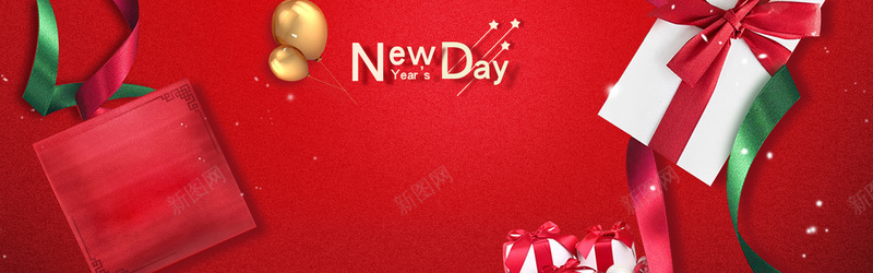 红色新年喜庆狂欢psd设计背景_88icon https://88icon.com 喜庆 新年 狂欢 礼物 红色 气球 丝带 中国风 节日 纹理