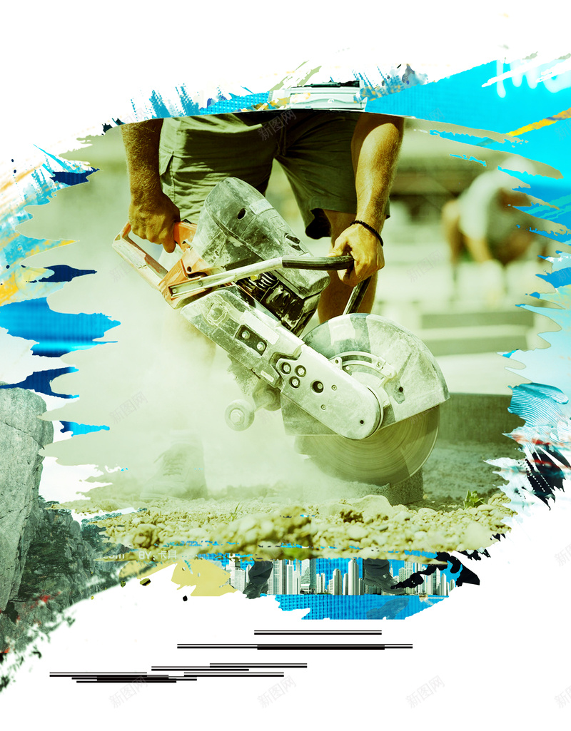 简约农民工多彩背景素材psd设计背景_88icon https://88icon.com 建筑工 工人 简约 蓝色 颜料 农民工 斑斓 白色 背景 宣传 画册 辛苦