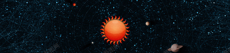 童趣卡通太阳宇宙背景背景