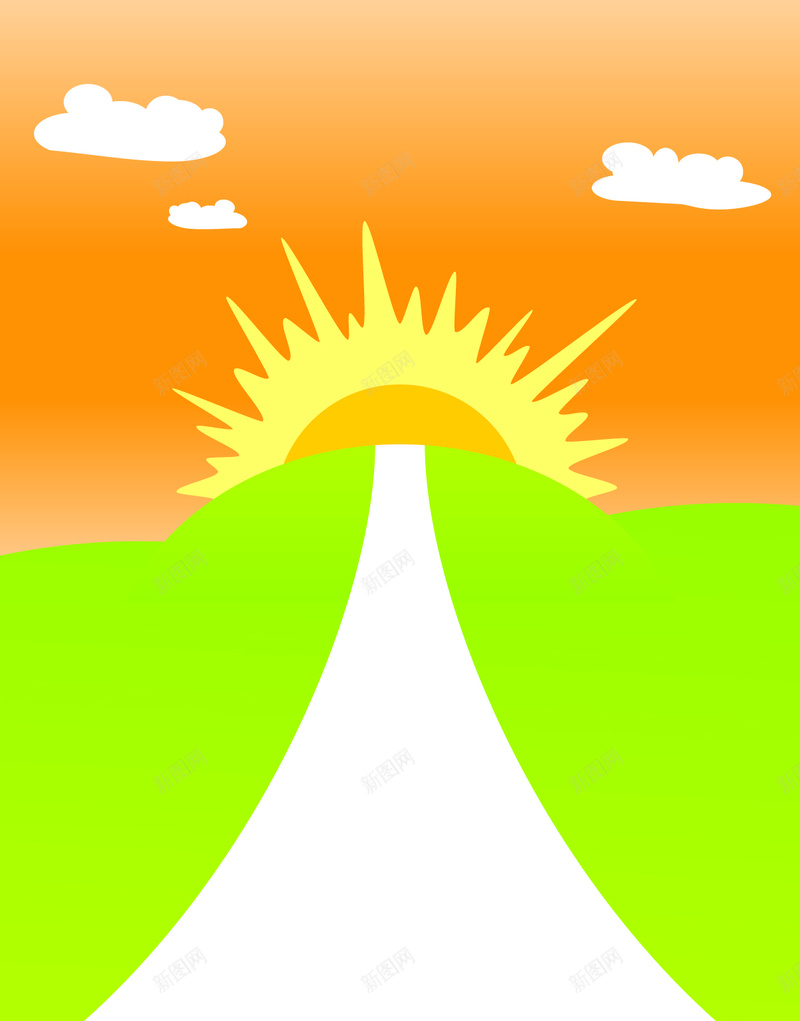 通向太阳之路图片eps设计背景_88icon https://88icon.com 动画片 夹子 志向 快乐 艺术 太阳之路 云彩 扁平 渐变 几何