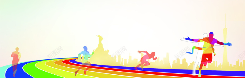 赛道中奔跑的运动背景图背景