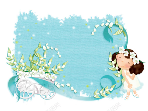 卡通儿童相框海报背景素材背景