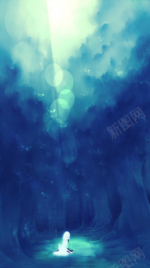 梦幻卡通森林H5背景素材背景