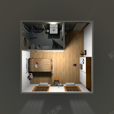 家居卧室房型户型图背景素材背景