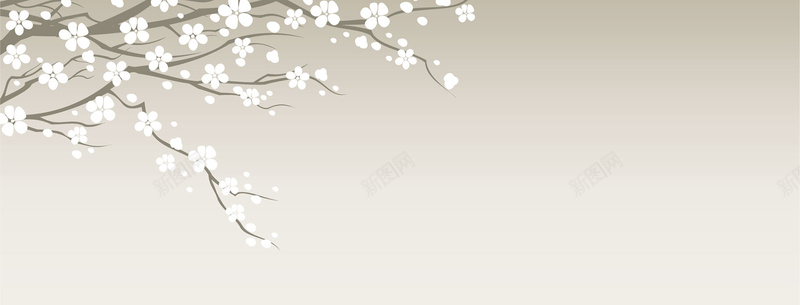 日式手绘小清新樱花背景背景