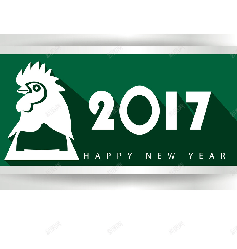 2017新年背景素材eps设计背景_88icon https://88icon.com 2017 新年 绿色 鸡年 鸡 背景 新年背景 扁平 渐变 几何