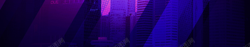 假日欢庆蓝紫色背景海报psd设计背景_88icon https://88icon.com 几何图形 城市剪影 蓝紫色 假日 欢庆 话筒 云彩 科技 科幻 商务