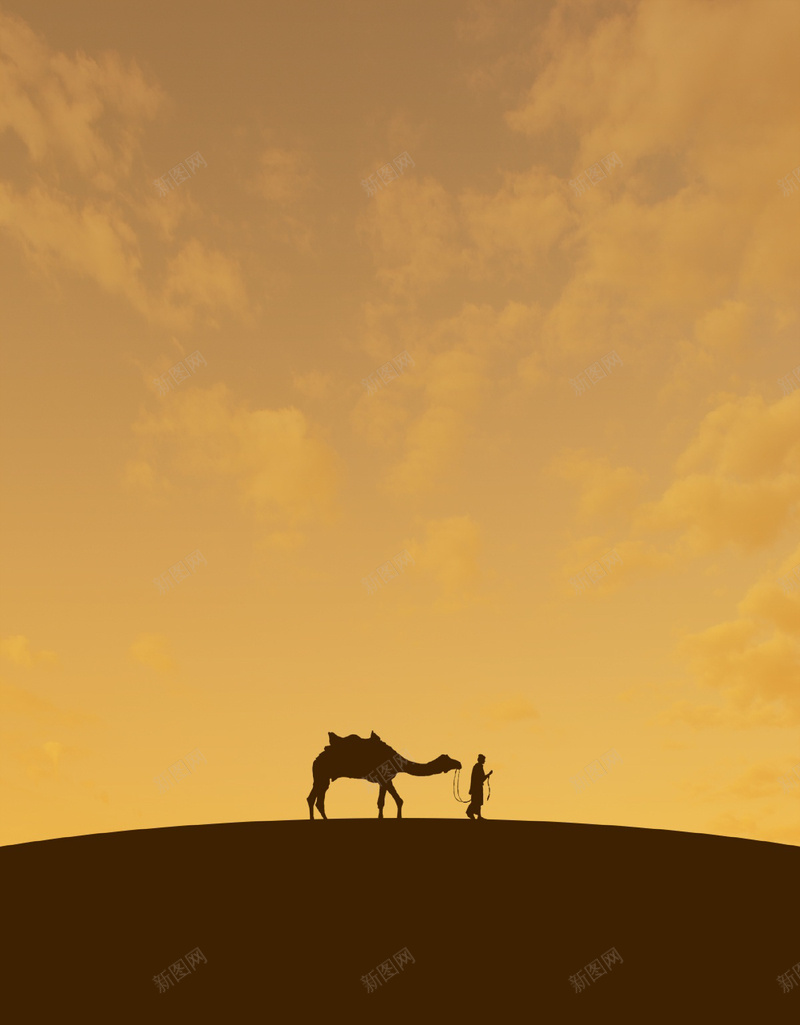 沙漠骆驼的背景图jpg设计背景_88icon https://88icon.com 扁平化 天空 暖调 沙漠 人 苍茫 空旷 沙漠背景 骆驼 干旱