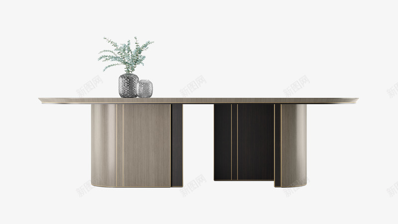 TRIBUTO II Dining Table  FFU130009AAA 3000x1200x760 mm家具大板桌png免抠素材_88icon https://88icon.com 家具 大板桌