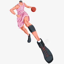 高质量人物插画打篮球工作素材