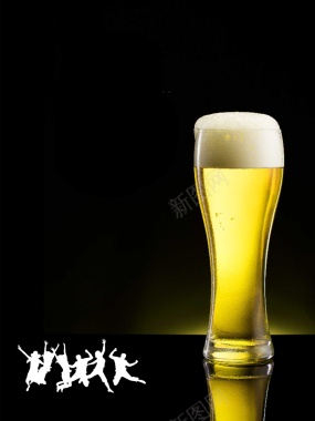 啤酒酒杯广告背景背景