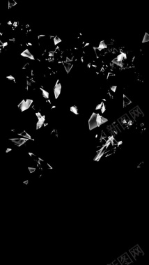 黑色炫酷几何碎片H5背景图背景