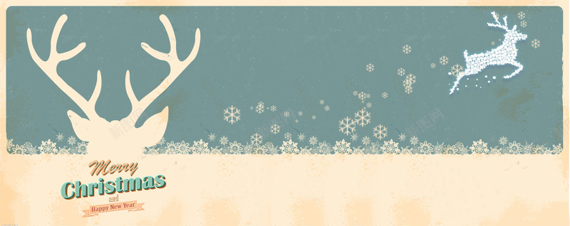 圣诞麋鹿手绘简约纹理背景背景