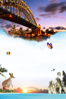 澳大利亚旅游海报背景