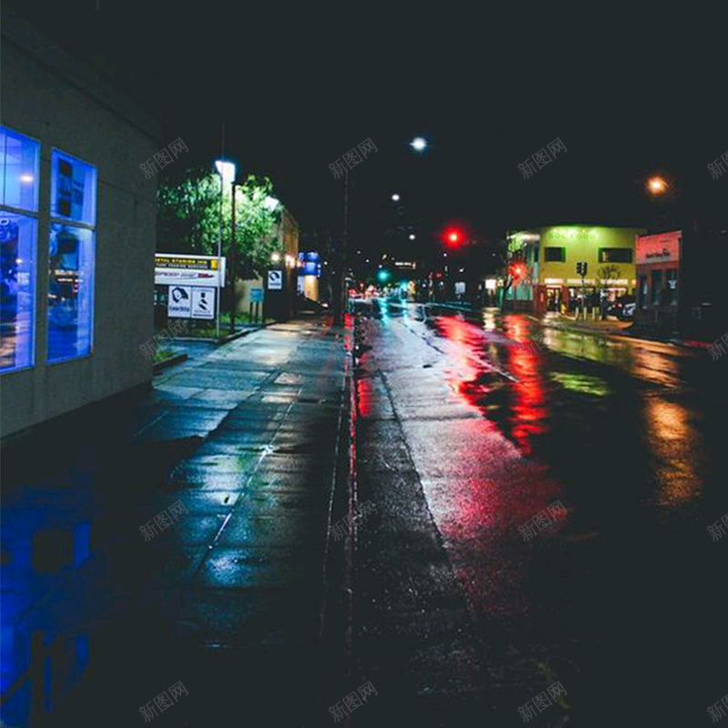 雨后城市道路jpg设计背景_88icon https://88icon.com 主图 摄影 风景 绚丽道路倒影雨后城市