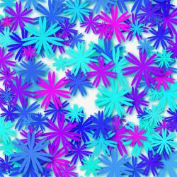 蓝紫色花朵图案设计矢量素材素材