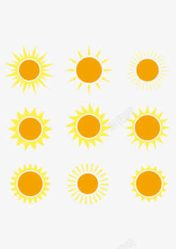 夏季夏至高温节气太阳素材