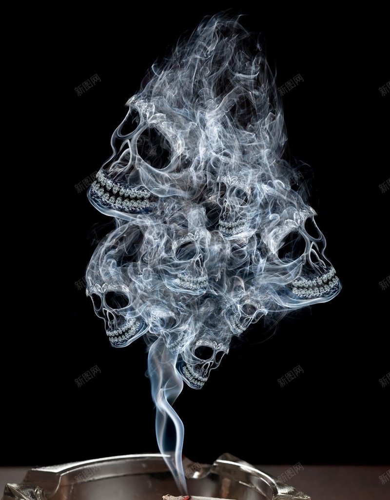 黑色近物摄影酷炫H5背景jpg设计背景_88icon https://88icon.com 褐色 烟灰缸 烟 烟雾 摄影 H5 h5 风景