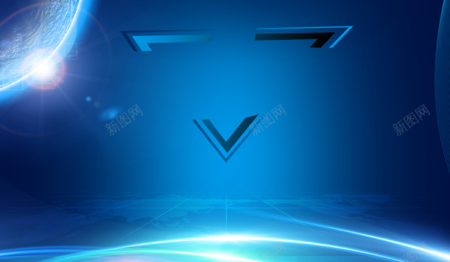 蓝色扁平大气背景背景