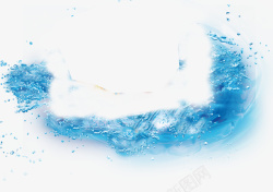 水水特效蓝色淘宝素材素材