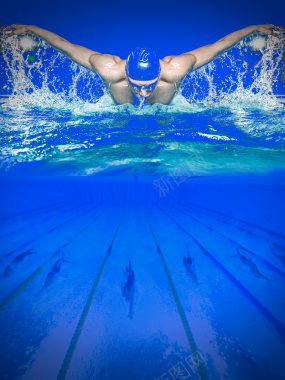 游泳比赛海报背景背景