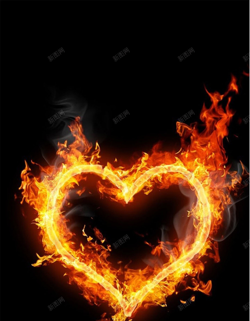 黑色背景上燃烧的桃心H5素材背景jpg设计背景_88icon https://88icon.com 黑色背景 大气 桃心 火焰 燃烧 H5素材