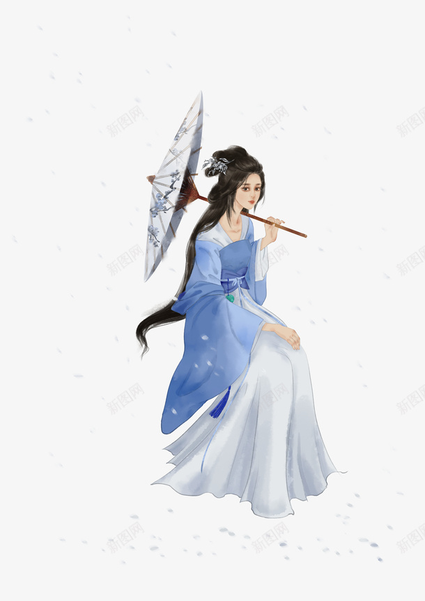 中国风梅花汉服png免抠素材_88icon https://88icon.com 撑伞 古装 插画 汉服