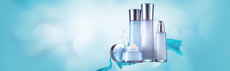 夏日美妆文艺手绘蓝色背景psd设计背景_88icon https://88icon.com 夏日化妆 夏日防晒 防晒海报 文艺 美妆 小清新 简约 化妆品 电商 素材 广告 设计 背景