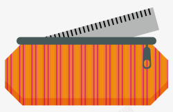 文具盒卡通风格矢量素材