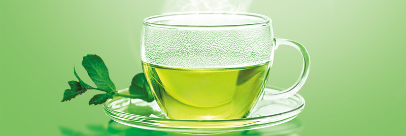 茶酒茶叶创意绿色健康设计背景
