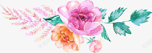 粉色水彩的花朵分割线png免抠素材_88icon https://88icon.com 花朵 植物 分割线 水彩花朵 装饰图 免抠图 装饰画 效果图