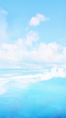 蓝色海洋H5背景背景