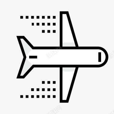 矢量矢量线条飞机图标图标