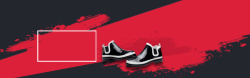 简洁鞋子鞋子扁平红黑海报背景高清图片