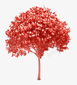 C4D粉红色大树素材
