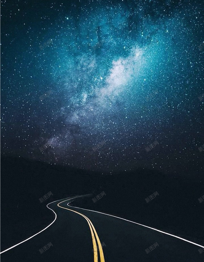 梦幻星空下道路H5素材背景jpg设计背景_88icon https://88icon.com 星星 星空 星际 梦幻 道路 H5素材 浪漫