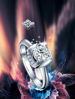 珠宝店促销绚丽炫彩珠宝钻石海报背景素材高清图片
