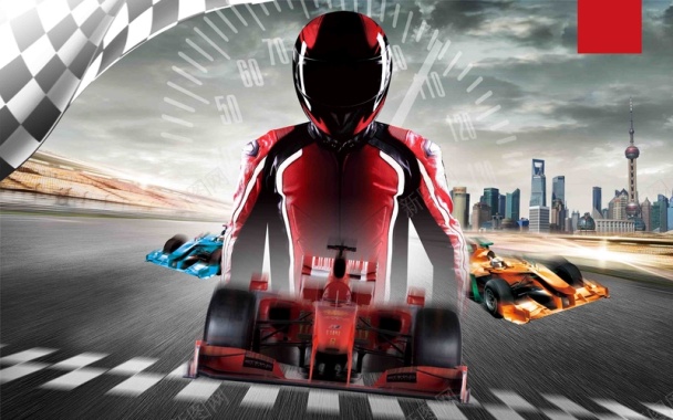 F1赛车宣传海报背景模板背景